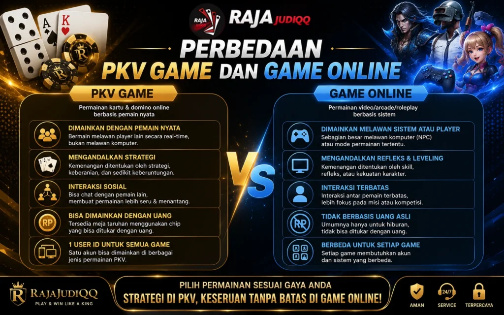 Perbedaan PKV Game dan Game Online